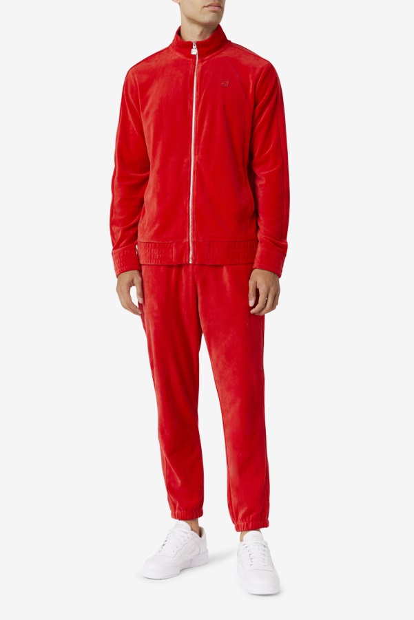 Fila Deverall Velour Jacket Red