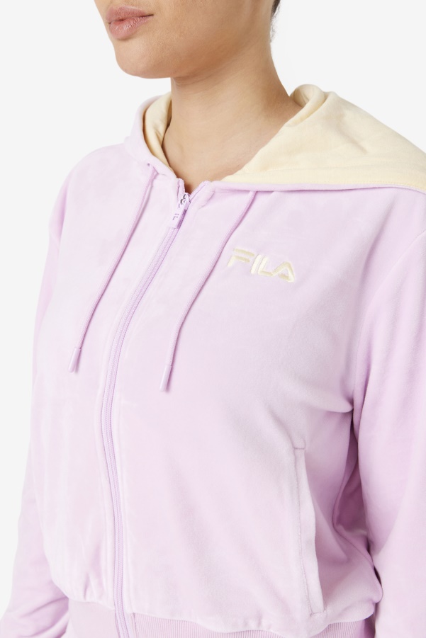 Orchid Zura Velour Jacket Fila