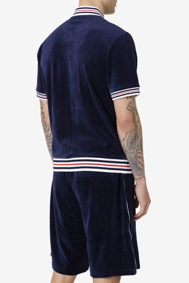 Fila Estudio Velour Jacket Navy/White