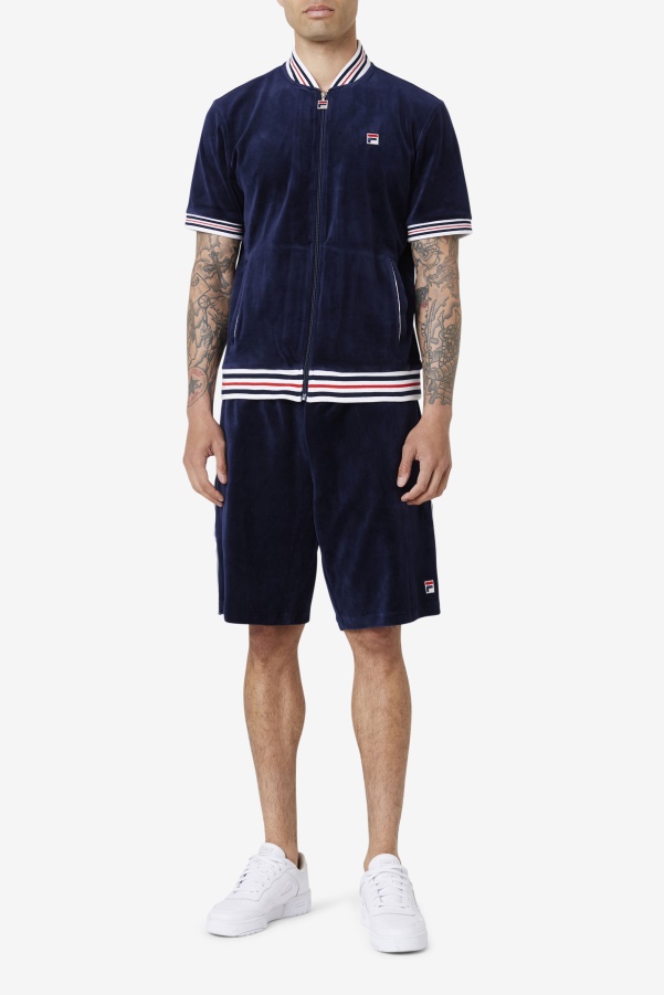 Fila Estudio Velour Jacket Navy/White