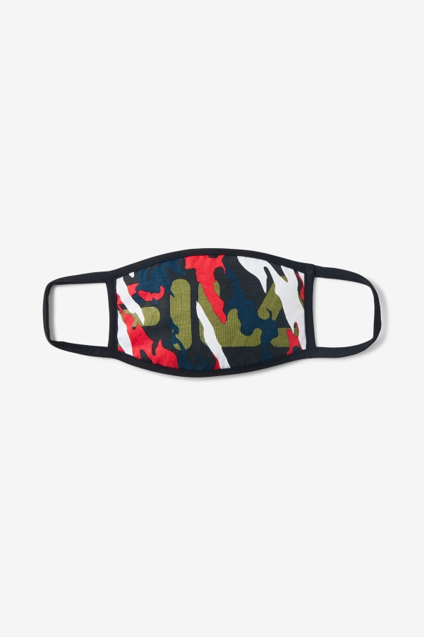Fila Red/Green/Camo Multi Multicolor Camouflage Face Mask