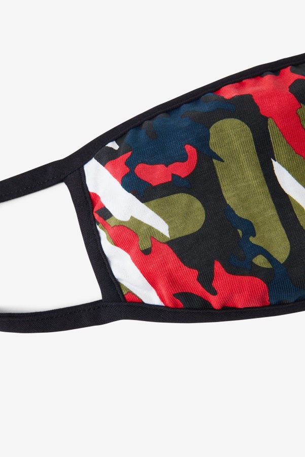 Fila Red/Green/Camo Multi Multicolor Camouflage Face Mask