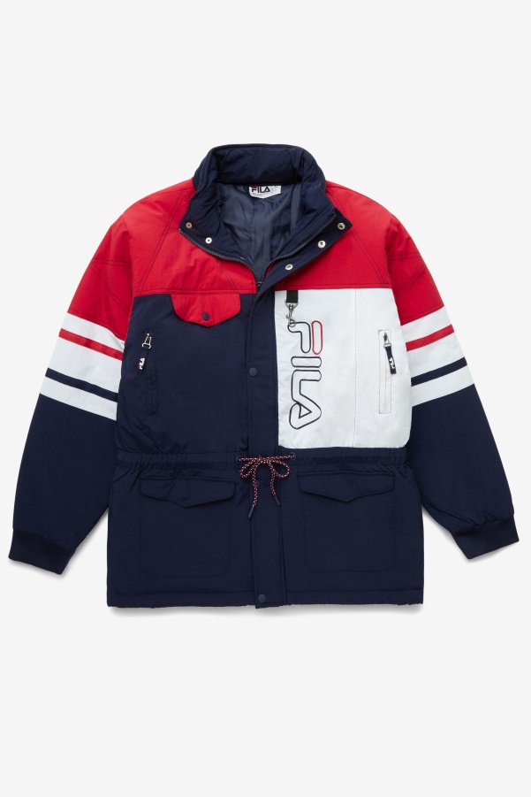 Peacoat/Red/White Fila golia parka jacket