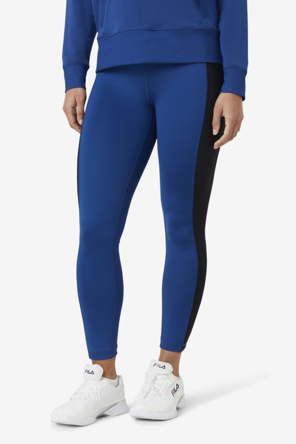 Forza Texture High Waist Legging Navy Peony/Black Fila