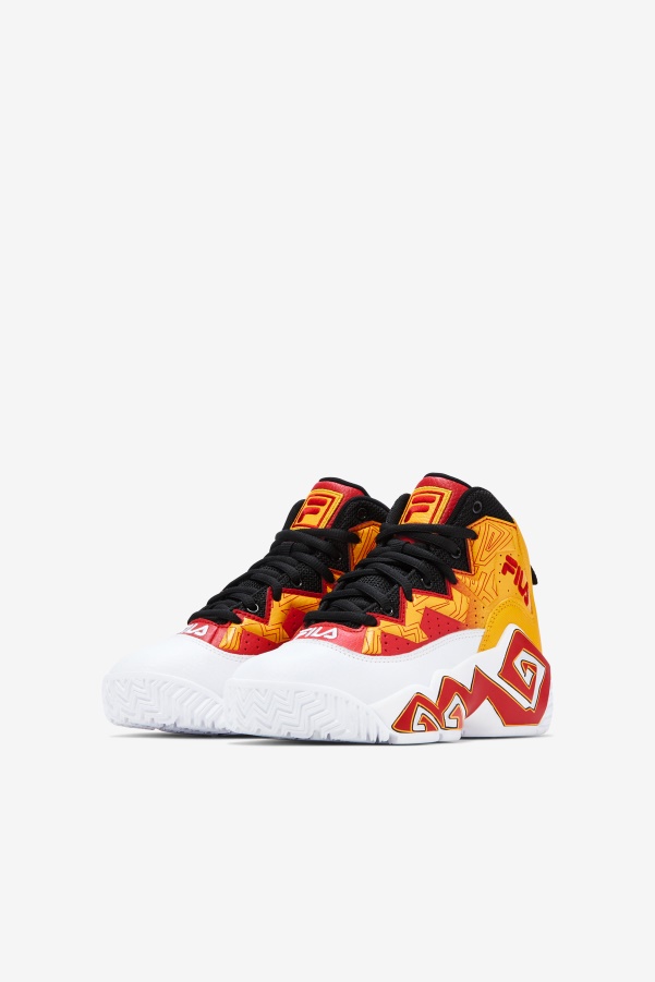 White/Gold/Red Fila Big Kids' Mb