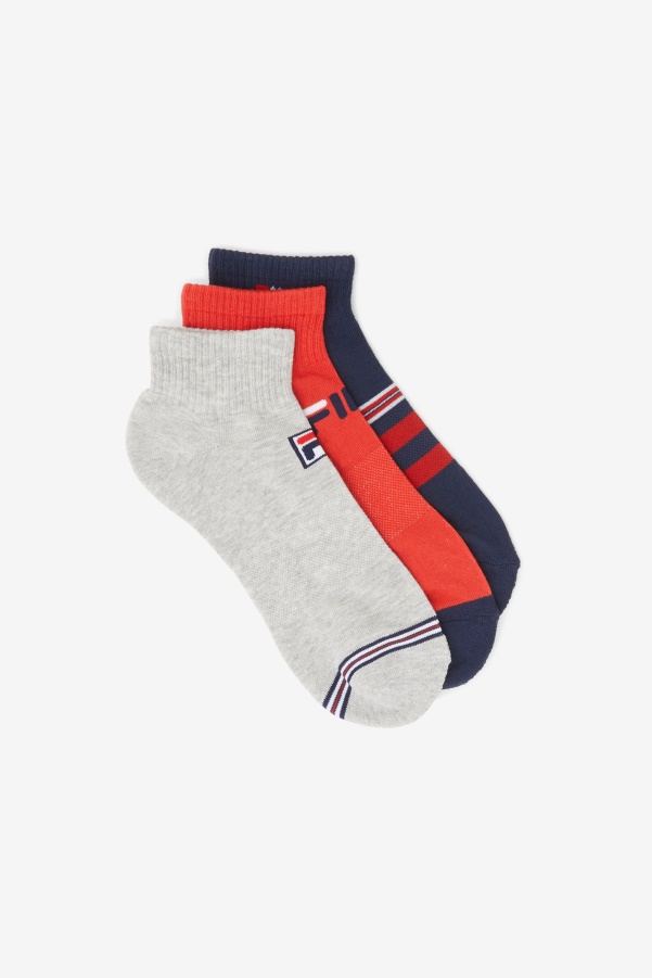 Men's Striped Quarter Sock 3-Pack Navy Fila