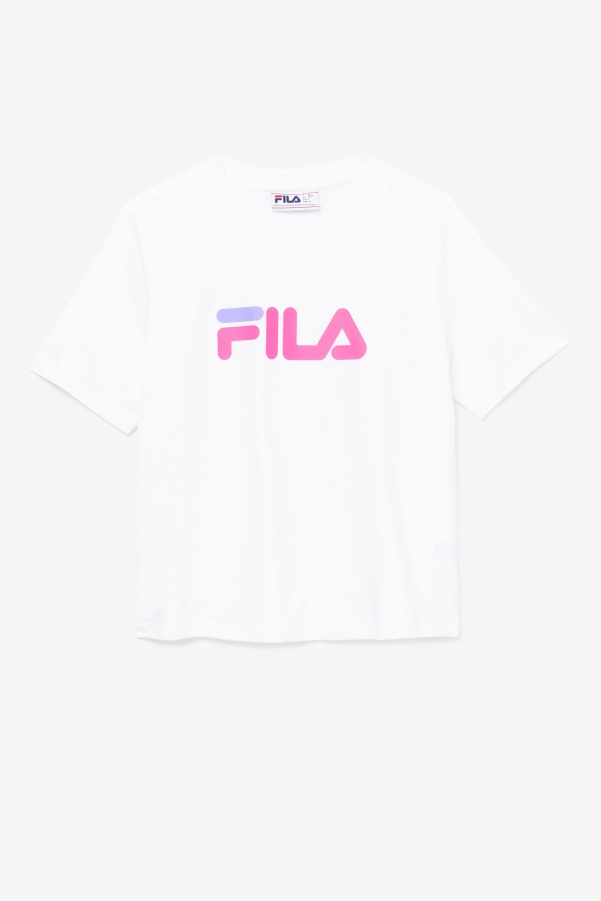 miss eagle tee White/Pink Glow/Purple Hebe Fila