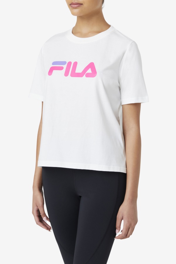 miss eagle tee White/Pink Glow/Purple Hebe Fila