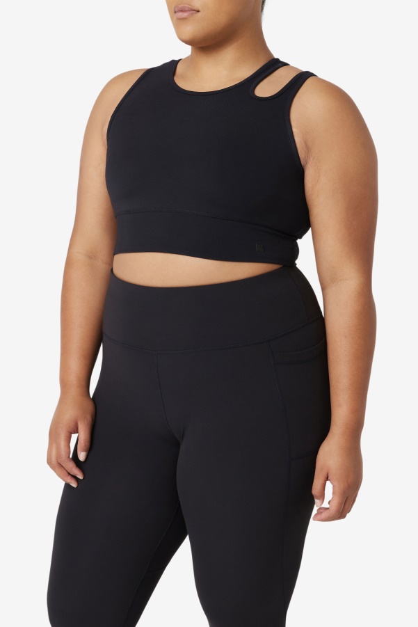 Fila Uplift Slice Crop Bra Top Black
