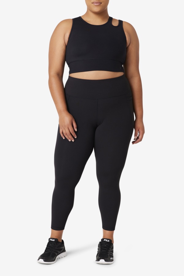 Fila Uplift Slice Crop Bra Top Black