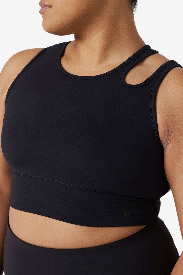 Fila Uplift Slice Crop Bra Top Black