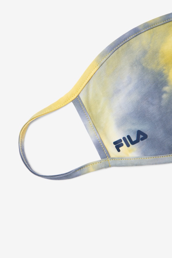 Yellow Tie Dye Face Mask Fila Yellow Tie Dye