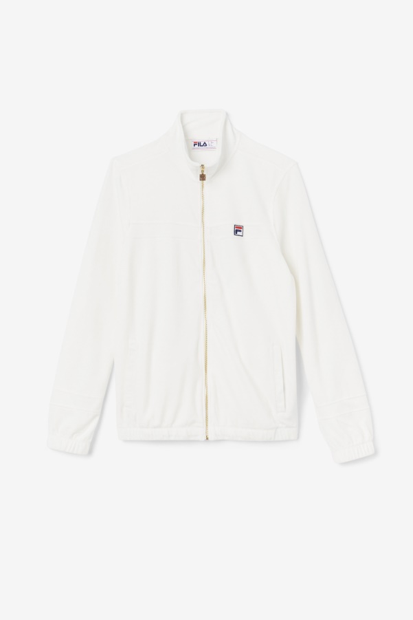 Egret Fila Ravid Velour Jacket