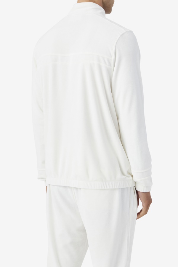 Egret Fila Ravid Velour Jacket