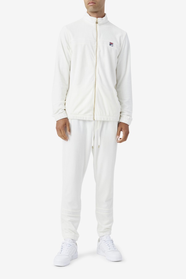 Egret Fila Ravid Velour Jacket