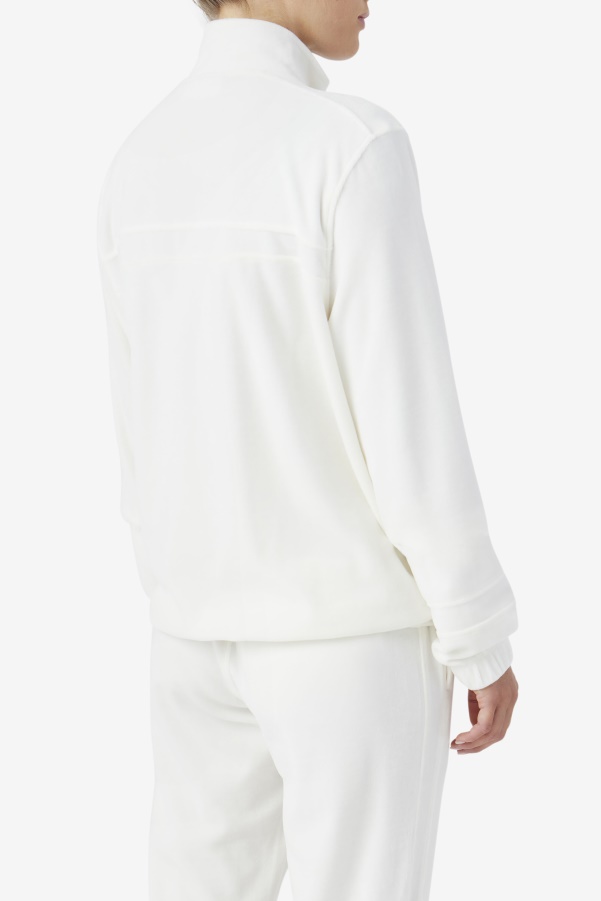 Egret Fila Ravid Velour Jacket