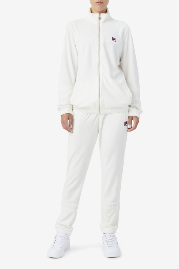 Egret Fila Ravid Velour Jacket