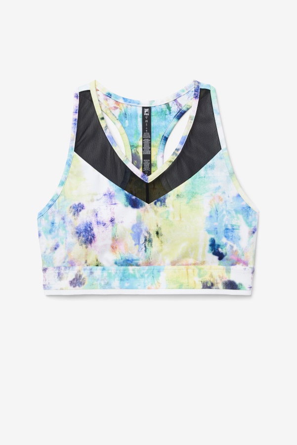 Fila Tie Dye/Black/White Uplift Racerback Bra Top