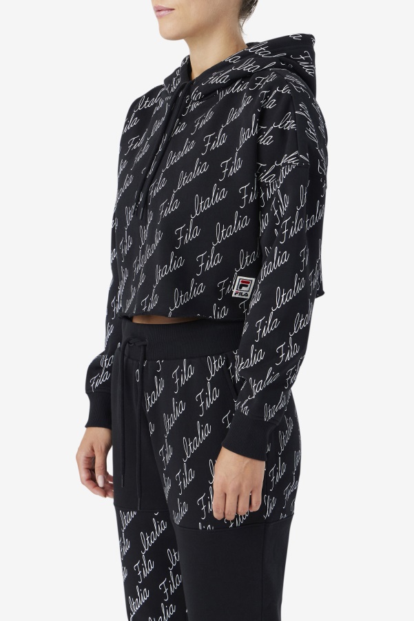 Gianna Hoodie Black/Gardenia Fila