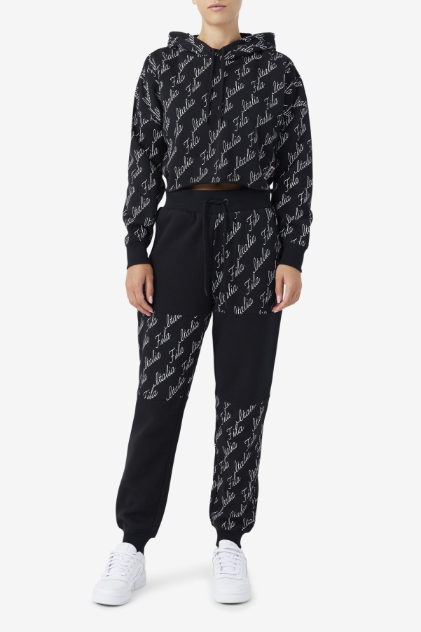 Gianna Hoodie Black/Gardenia Fila