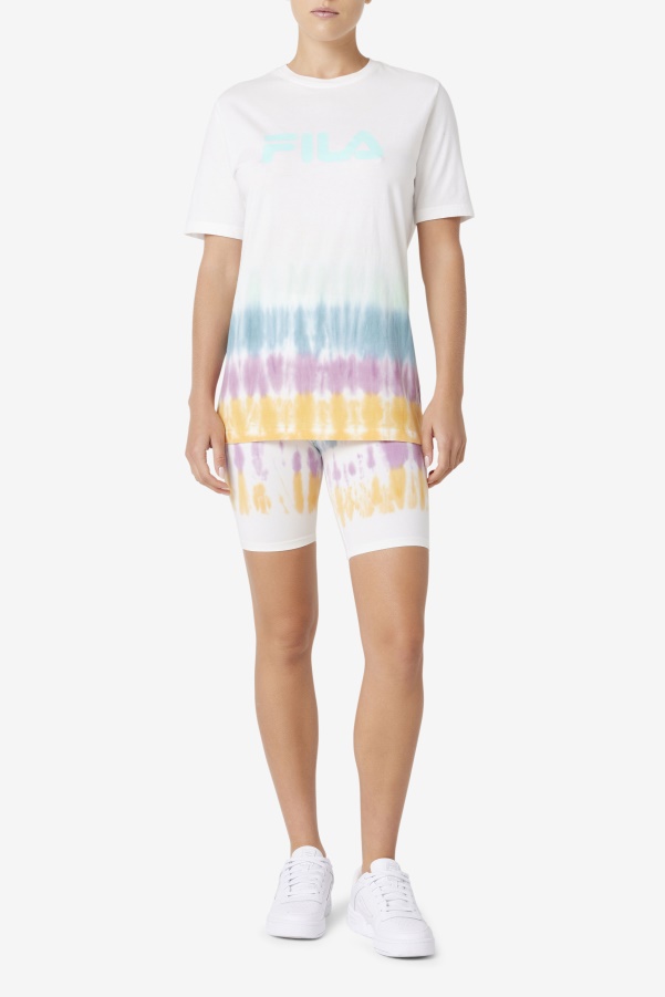 Fila White Tie Dye Alivia Tie Dye Tee