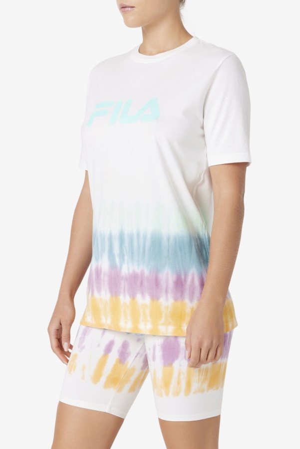 Fila White Tie Dye Alivia Tie Dye Tee