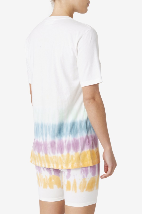 Fila White Tie Dye Alivia Tie Dye Tee