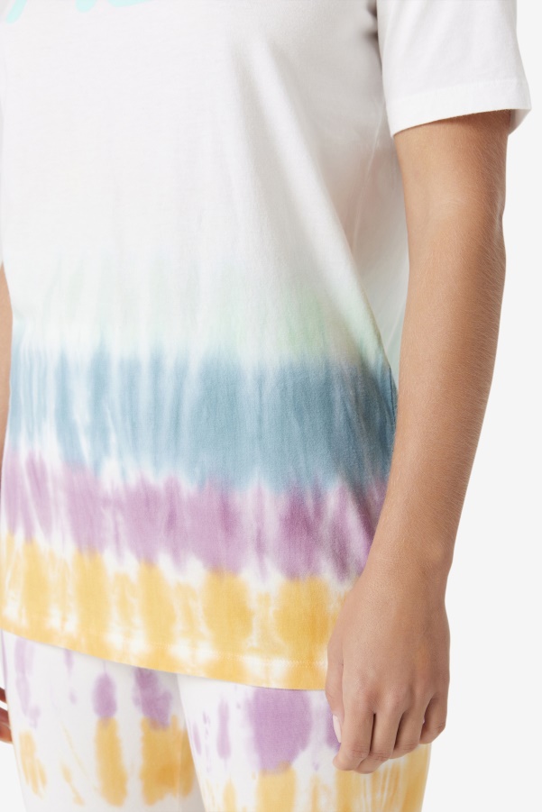 Fila White Tie Dye Alivia Tie Dye Tee