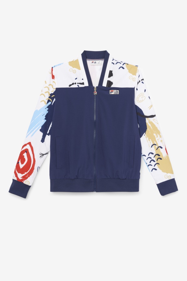 FILA x The Museum Printed Track Jacket Peacoat/White/Red Fila