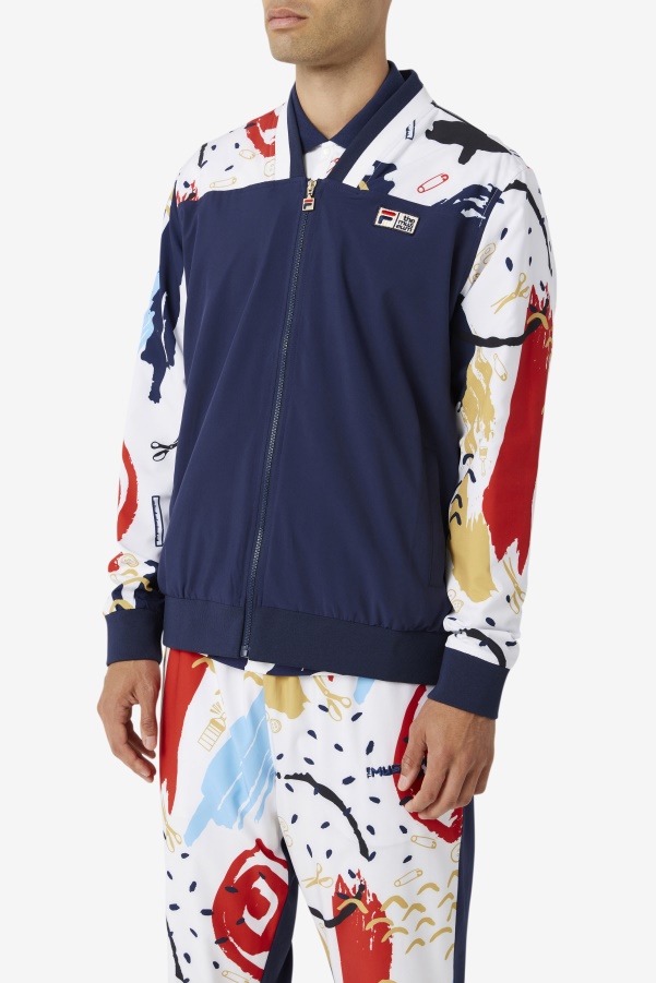 FILA x The Museum Printed Track Jacket Peacoat/White/Red Fila