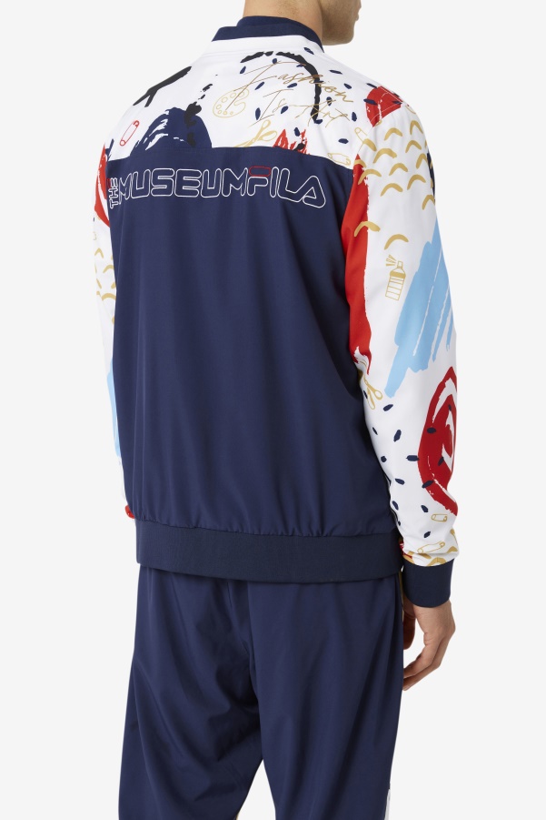 FILA x The Museum Printed Track Jacket Peacoat/White/Red Fila
