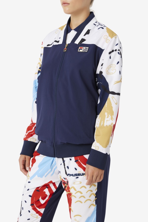FILA x The Museum Printed Track Jacket Peacoat/White/Red Fila