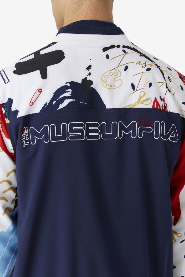 FILA x The Museum Printed Track Jacket Peacoat/White/Red Fila