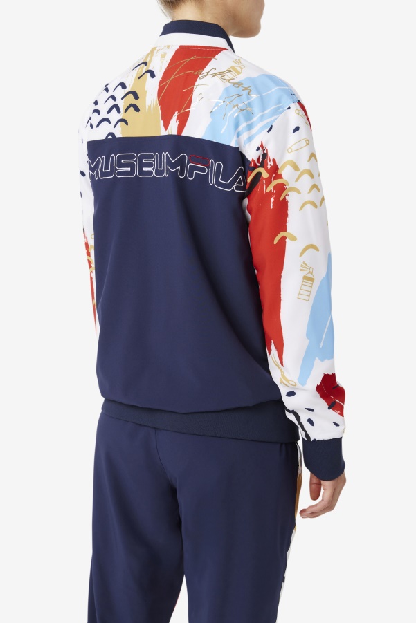 FILA x The Museum Printed Track Jacket Peacoat/White/Red Fila