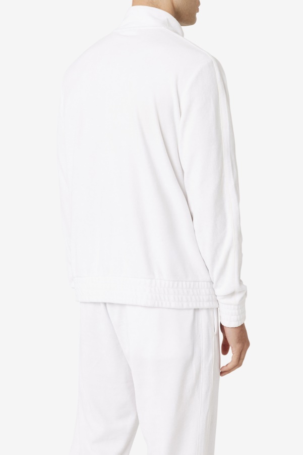 White Fila Deverall Velour Jacket