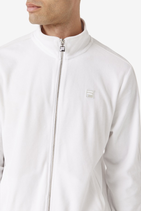 White Fila Deverall Velour Jacket