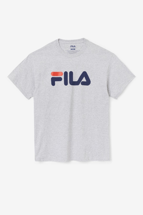 Fila Grey Heather/Navy/Red Men's Logo Tee
