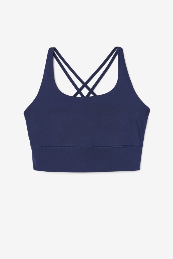Navy Fila Uplift Cross Back Bra Top