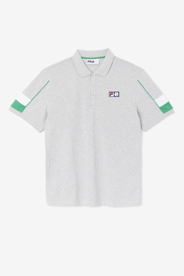 Fila Coda Polo Light Grey/Jelly Bean/White