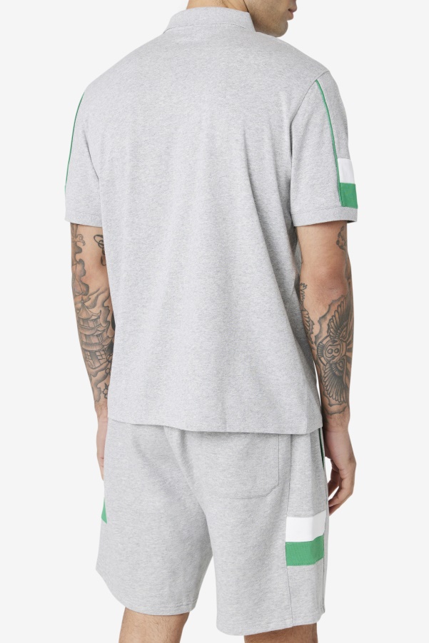 Fila Coda Polo Light Grey/Jelly Bean/White