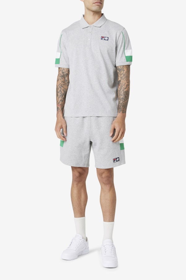 Fila Coda Polo Light Grey/Jelly Bean/White