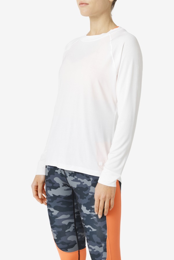 Fila Fi-Lux Mesh Back Long Sleeve Crew White