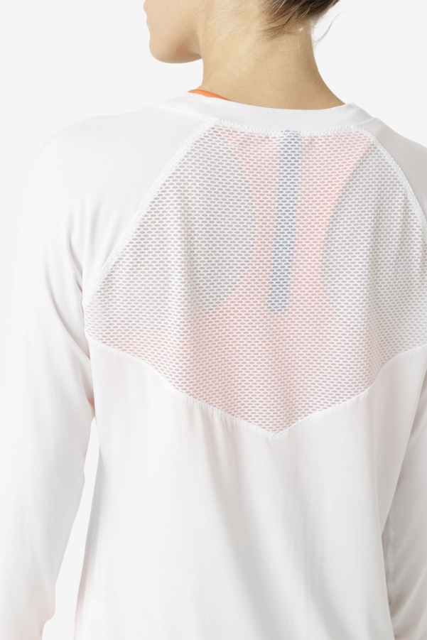 Fila Fi-Lux Mesh Back Long Sleeve Crew White