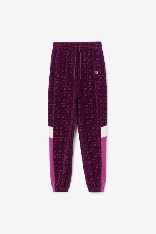Helen Velour Jogger Grape Wine/Rouge/Potpourri Fila