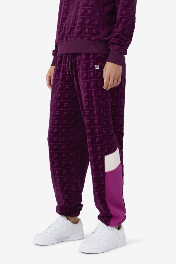 Helen Velour Jogger Grape Wine/Rouge/Potpourri Fila