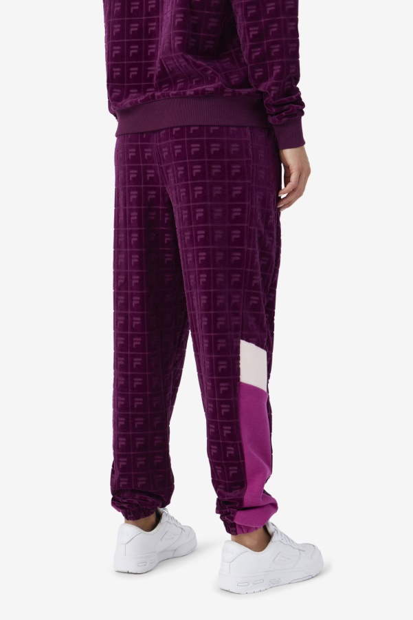 Helen Velour Jogger Grape Wine/Rouge/Potpourri Fila