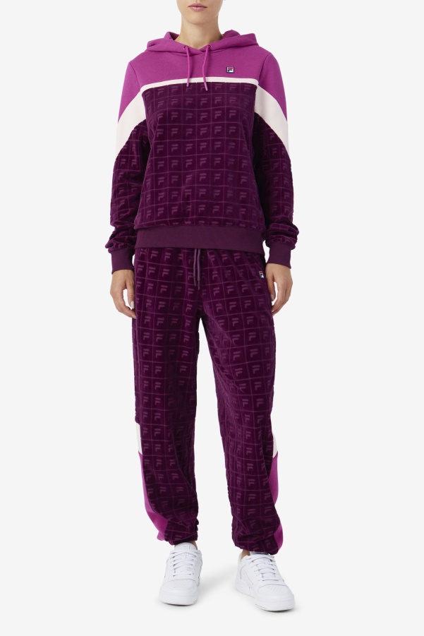 Helen Velour Jogger Grape Wine/Rouge/Potpourri Fila