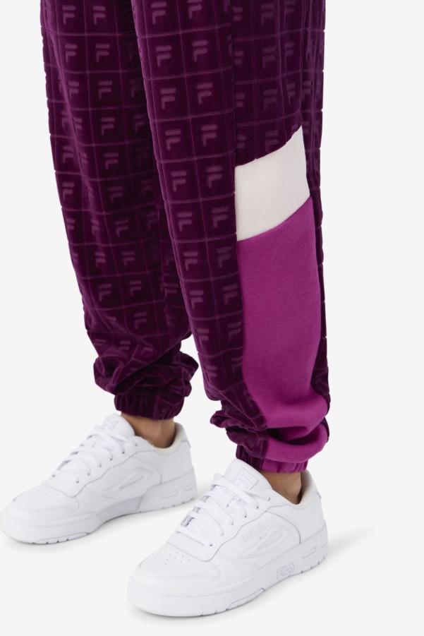 Helen Velour Jogger Grape Wine/Rouge/Potpourri Fila