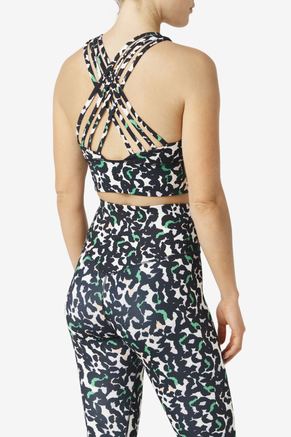 Uplift High Neck Sports Bra Fila Black Animal