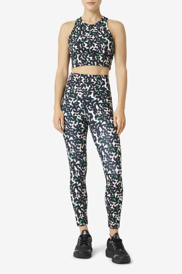 Uplift High Neck Sports Bra Fila Black Animal